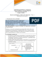 Guía de Actividades y Rúbrica de Evaluación - Unidad 1 - Fase 2 - Planificación Del Proyecto