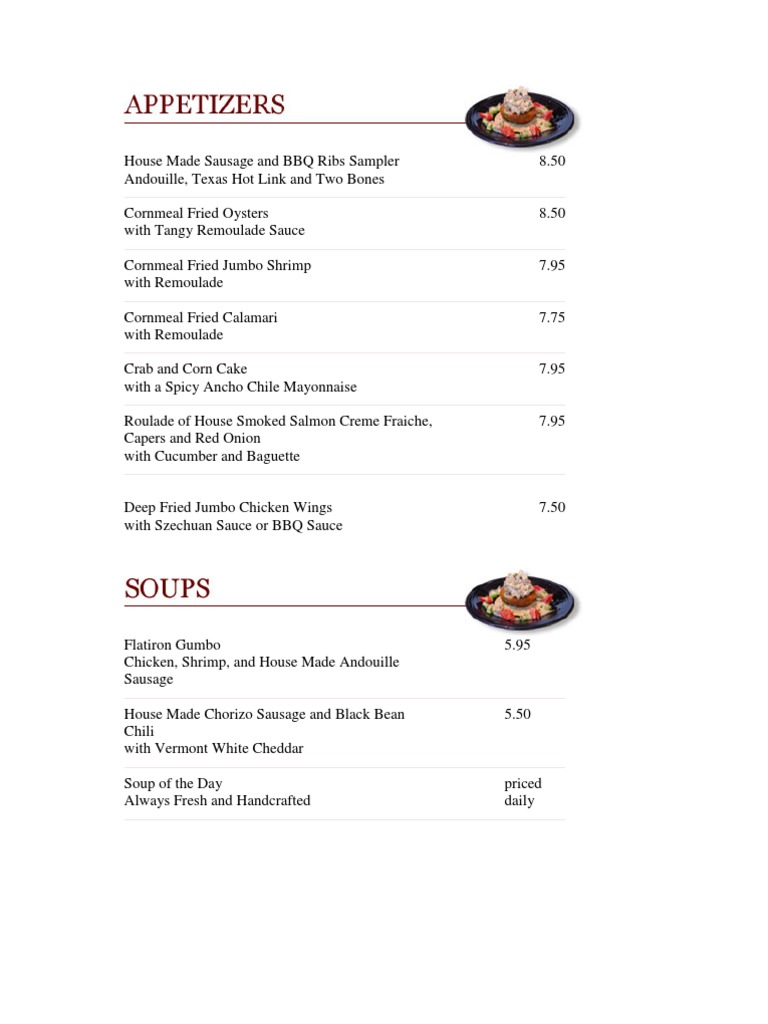 Our Menu | PDF | Coleslaw | Barbecue