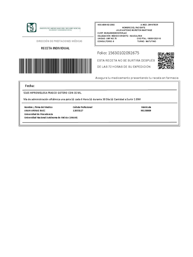 Información sobre CVE PTAL IMSS | PDF