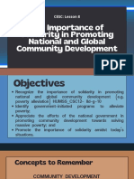 Importance Solidarity Promoting Development