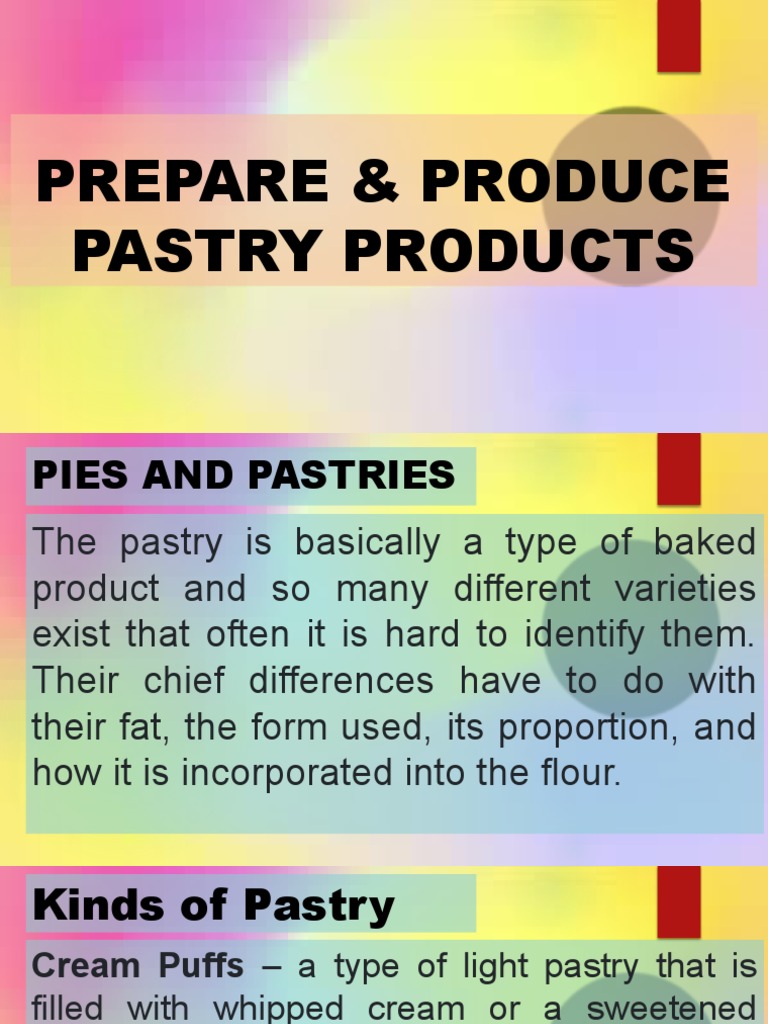 Types of Pastry and Their Fillings | PDF | Cooking, Food & Wine