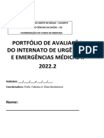 Portfólio de Avaliação Do Internato de Urgências E Emergências Médicas Ii 2022.2