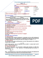 11 Class Computer Science (Session 2022-23) : B. Operators A. Unary C. Equality ( ) C. ?: B.