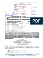 11 Class Computer Science (Session 2022-23) : Que1: Multiple Choice Questions