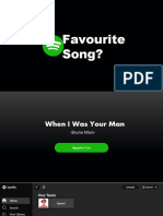 Bruno Mars favourite song When I Was Your Man