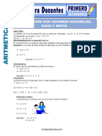 Operaciones Con Numeros Naturales Suma y Resta para Primero de Secundaria