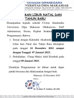 2022 Pengumuman Libur Natal Dan Tahun Baru 2023 PDF