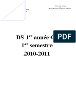 0- DS 1ère Année GI_1er semestre_2010-2011