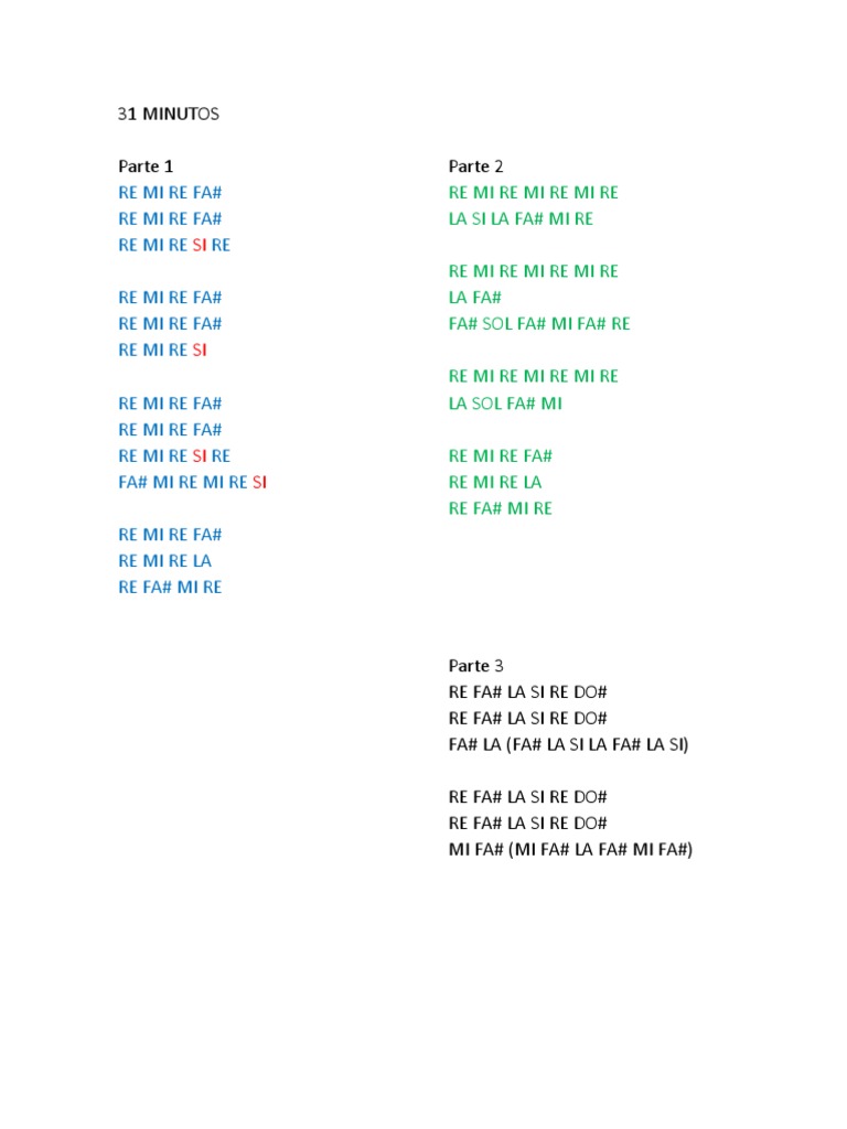31 Minutos Melodica PDF PDF
