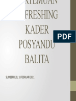 Pertemuan Refreshing Kader Posyandu Balita