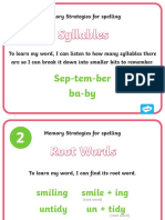 T L 234 Memory Strategies For Spelling Display Posters Phase 6 Phonics - Ver - 5 PDF