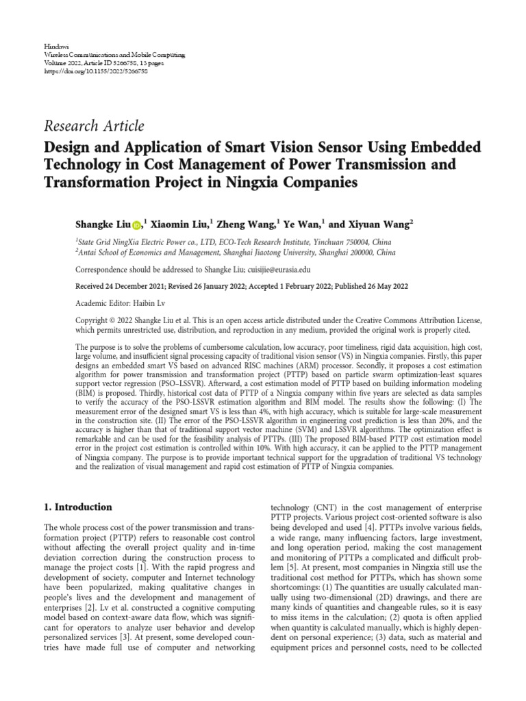 Design and Application of Smart Vision Sensor Usin PDF | PDF | Support ...