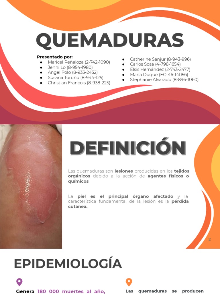 Manejo y Tratamiento de Quemaduras | PDF | Quemar | Causas de la muerte