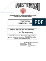 PU-CET - P.G (Final PDF) 15-06-2022 PDF