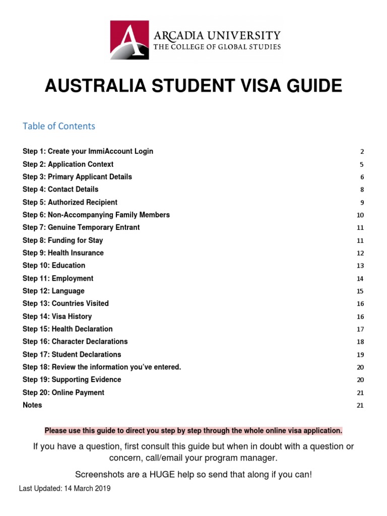 Australia Student Visa Application Guide | PDF | Travel Visa | Passport
