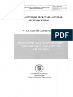 Instructivo Integracion y Ordenacion de Carpetas y Expedientes PDF