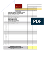 Registro de Asistencia 5° Grado