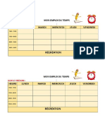 travail de l'horaire