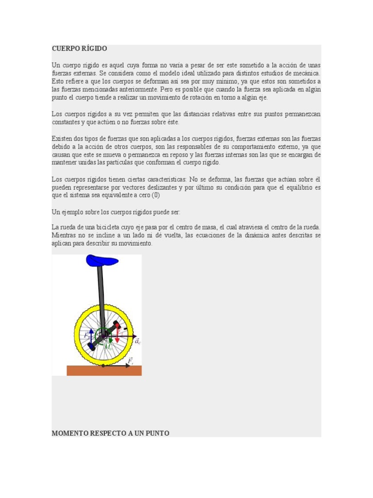 Los cuerpos rígidos y sus propiedades fundamentales | PDF