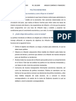 Política monetaria en México: variables e indicadores clave