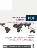 TEACHING AND LEARNING ENGLISH GRAMMAR - Research Findings and Future Directions