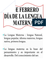 Dia de La Lengua Materna