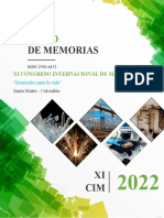 Libro de Memorias Xi Cim 2022 Santamarta Colombia Octubre 26-28 PDF