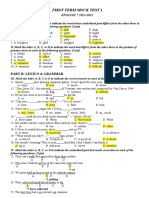 First Term Mock Test 1 (701) Dec 23