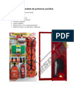 Materiales de Primeros Auxilios Emergencia.