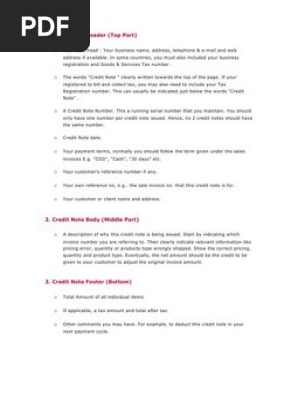Credit Note