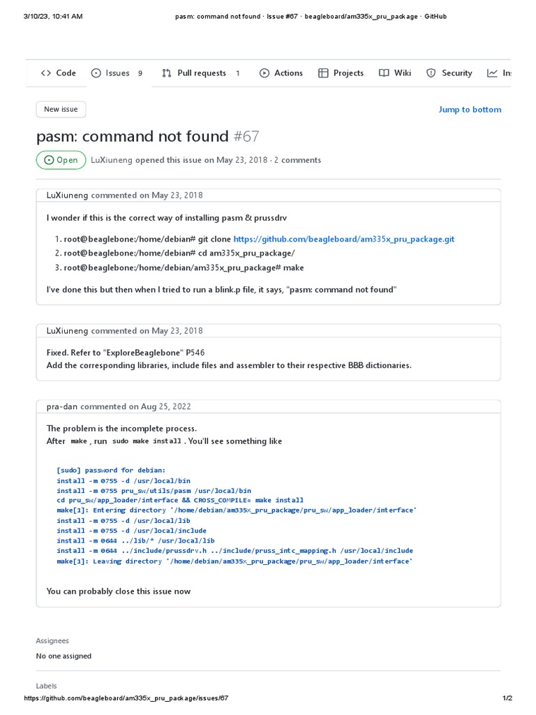 Resolving 'pasm: command not found' Issue | PDF | Sudo | Computer ...