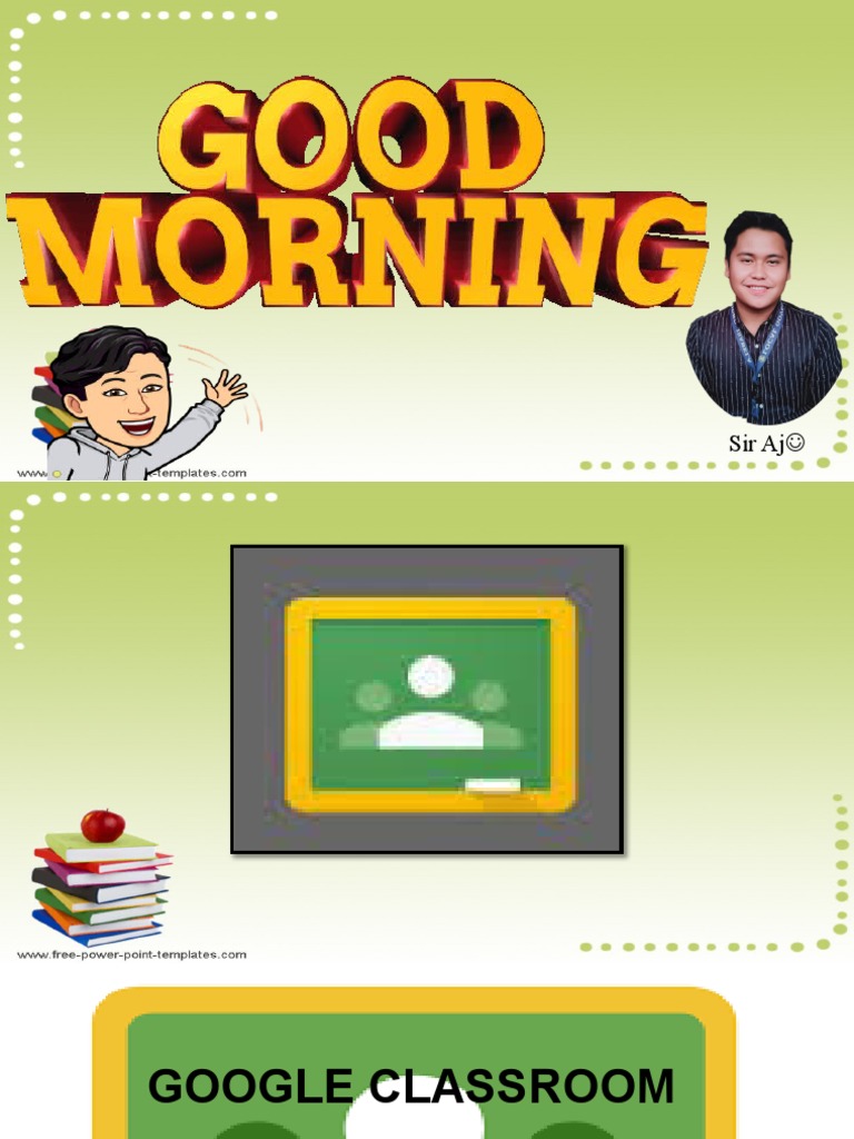 Google Classroom PPT For Teachers Morning PDF Computing Software