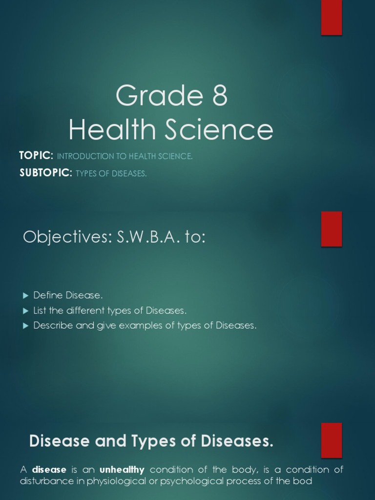 Types of Diseases PDF PDF