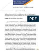 Classification of Adopted Words in The English Language