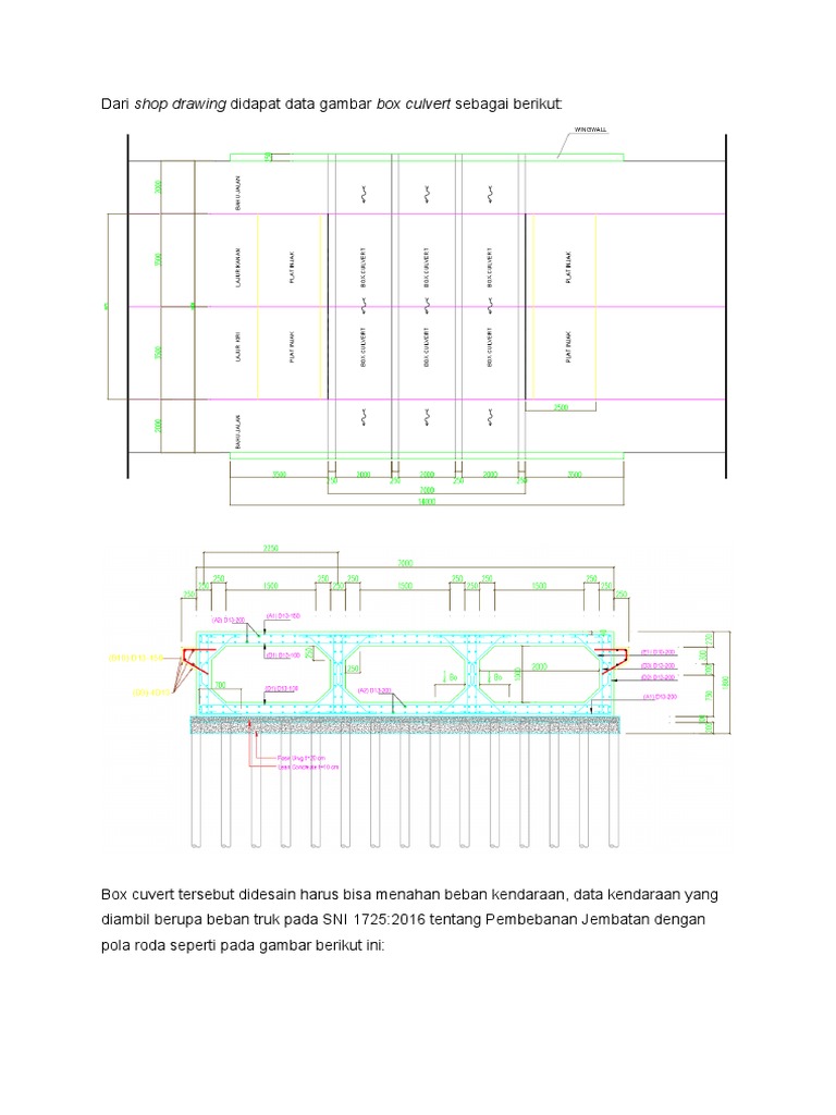 Desain Box Culvert untuk Beban Truk | PDF