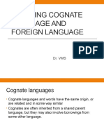 Cognate Language Learning and Foreign Language Learning