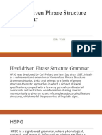 Head Driven Phrase Structure Grammar