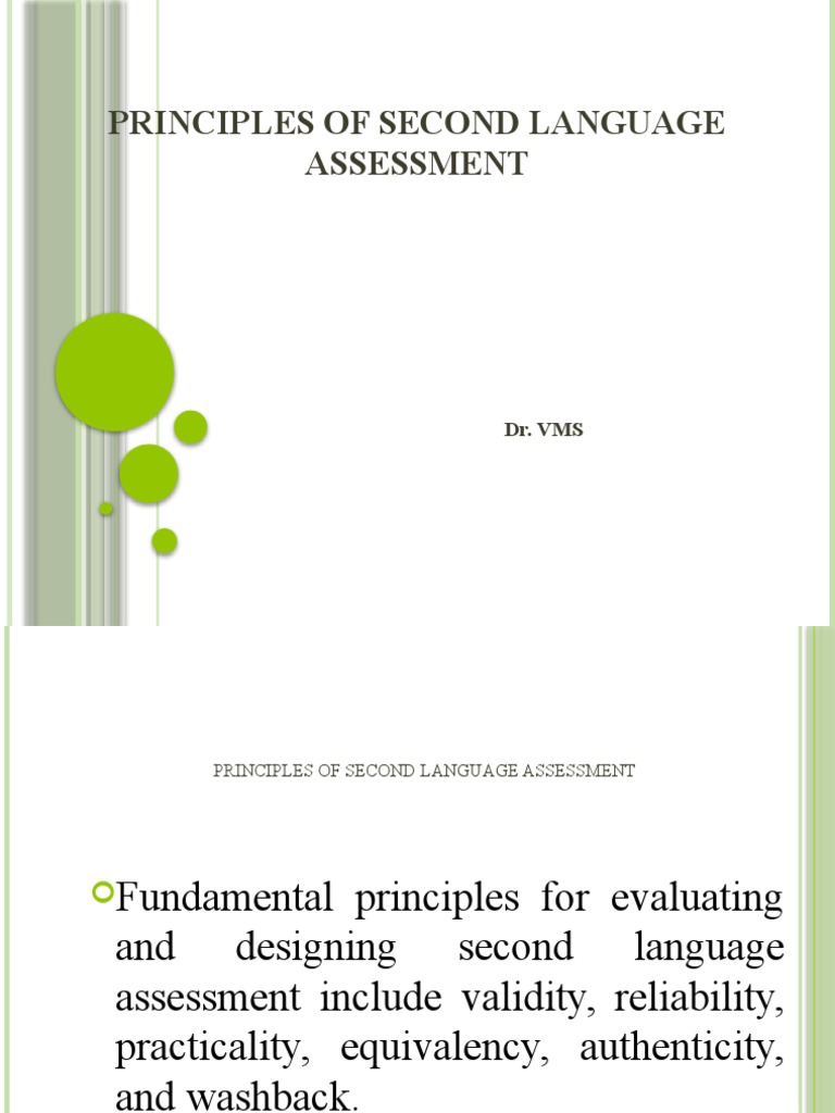 Second Language Assessment Principles | PDF | Educational Assessment ...