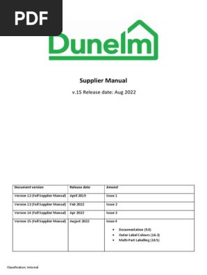 Dunelm Supplier Manual Aug-2022