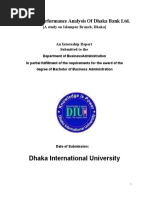 Financial Performance Analysis of Dhaka Bank Ltd: A Case Study on Islampur Branch