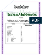 Verbs for Business Administration