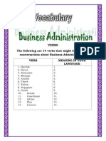 Verbs For Business Administration