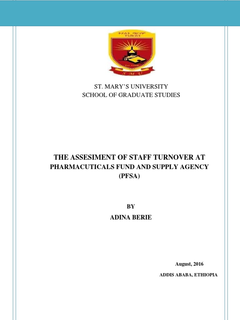 Staff Turnover Assessment at PFSA | PDF | Job Satisfaction | Turnover ...