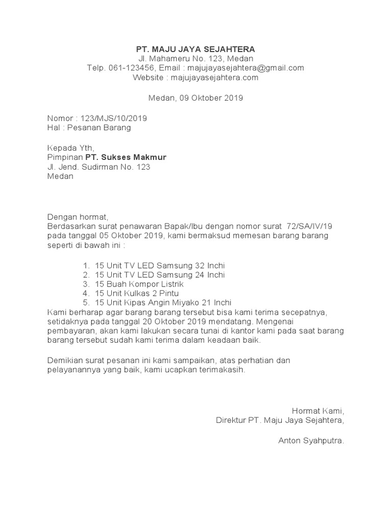 Contoh Surat Masuk Dan Surat Keluar PDF