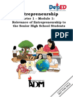 Entrepreneurship: Quarter 1 - Module 1