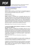 A relação hoA relação homem, meio ambiente, desenvolvimento e o papel do direito ambiental