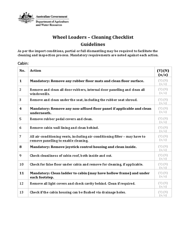 Wheel Loaders Checklist PDF PDF Manufactured Goods Vehicles
