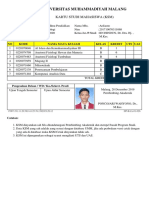 Universitas Muhammadiyah Malang: Kartu Studi Mahasiswa (KSM)