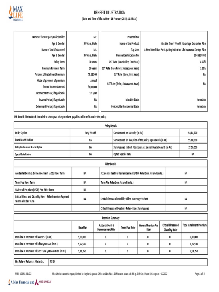 benefit-illustration-death-benefit-multiple-policy-continuance-benefit