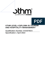 OTHM L4 Diploma in Tourism and Hospitality Management Spec 2022 04 New